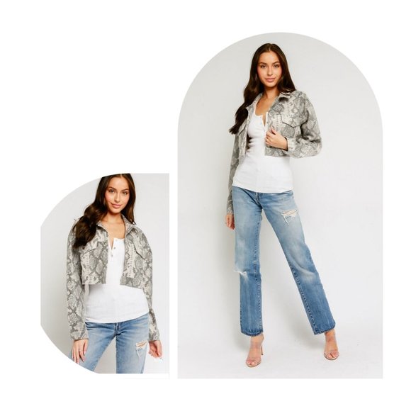 Grey Snake Moto Jacket - Picture 1 of 1